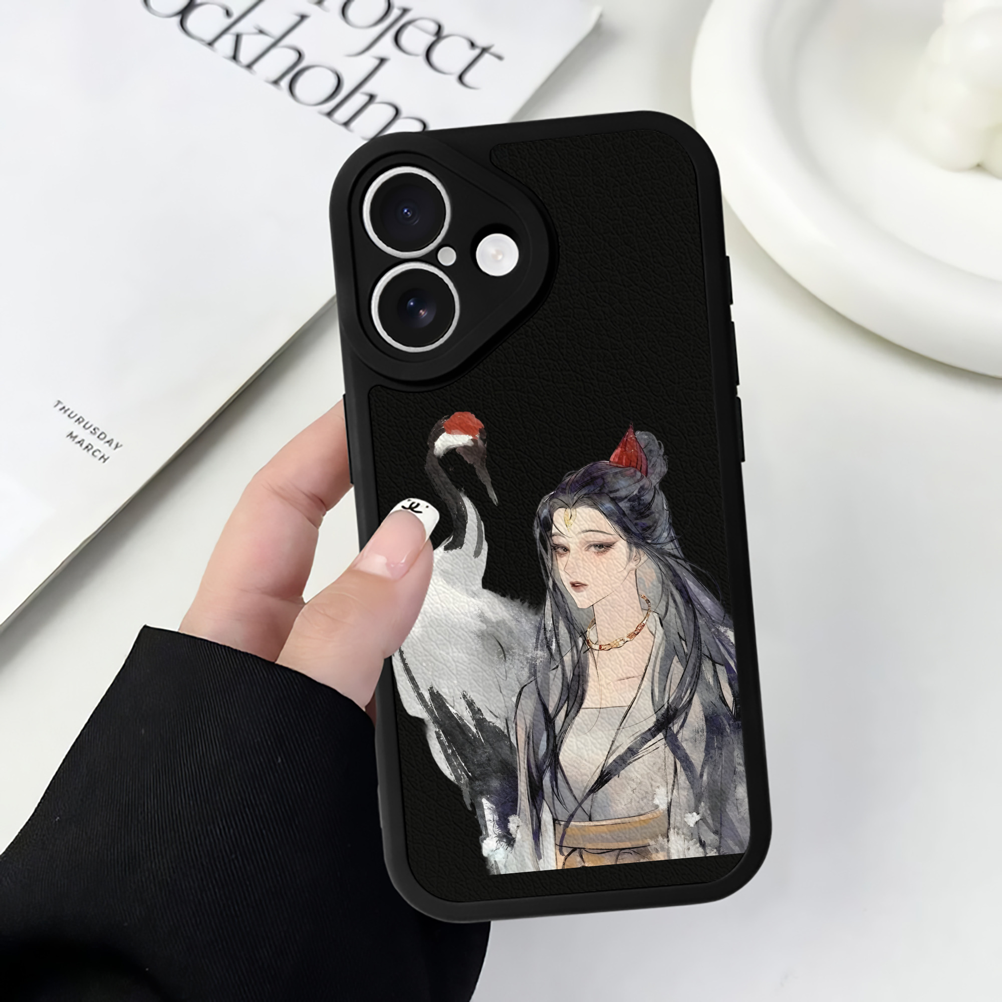 （画像用） Ne Zha 2 ナタ 魔童の大暴れ 【iPhone 16シリーズ対応】シリコンスマホケース（レザー調） 材質：シリコン